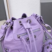 Balenciaga Le Cagole Bucket Bag Purple Size 15 x 20 x 18 cm - 3