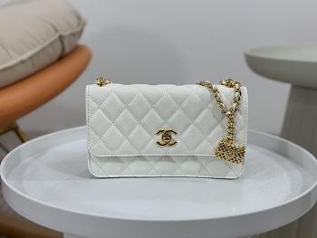 Chanel Wallet On Chain White Size 11 x 19 x 6 cm