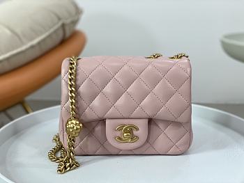 Chanel Flap Bag Mini Pink Size 17 cm