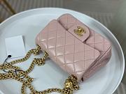 Chanel Flap Bag Mini Pink Size 17 cm - 3