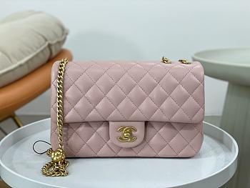 Chanel Flap Bag Lambskin Pink Size 23 cm