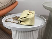 Chanel Flap Bag Lambskin Yellow Size 20 cm - 6