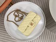 Chanel Flap Bag Lambskin Yellow Size 20 cm - 4