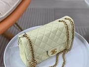 Chanel Flap Bag Lambskin Yellow Size 23 cm - 4