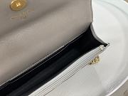 Chanel WOC Handle Silver Bag Size 17 cm - 2