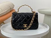 Chanel Flap Handle Bag Black Size 20 x 13 x 5 cm - 1