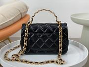 Chanel Flap Handle Bag Black Size 20 x 13 x 5 cm - 4