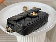 Chanel Lambskin Gold Coin Bag Flap Bag Black Size 20 x 13.5 x 5.5 cm - 5