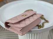 Chanel WOC Chain Bag Golden Flower Pink Size 17 cm - 6