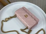 Chanel WOC Chain Bag Golden Flower Pink Size 17 cm - 4