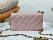 Chanel WOC Chain Bag Golden Flower Pink Size 17 cm - 3
