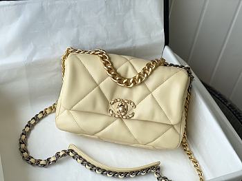 Chanel 19 Flap Yellow Bag Size 26 x 9 x 16 cm