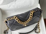 Chanel 19 Flap Bag Lambskin Dark Grey Size 30 x 10 x 20 cm - 5