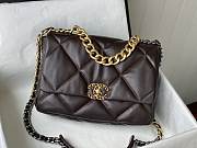 Chanel 19 Flap Bag Lambskin Dark Brown Size 30 x 10 x 20 cm - 1