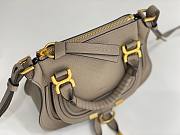 Chloé Grey Marcie Double Carry Leather Shoulder Bag Size 21 x 16 x 8 cm - 5