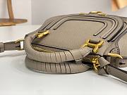 Chloé Grey Marcie Double Carry Leather Shoulder Bag Size 21 x 16 x 8 cm - 3