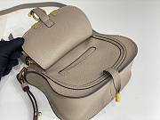 Chloé Grey Marcie Double Carry Leather Shoulder Bag Size 21 x 16 x 8 cm - 4
