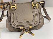Chloé Grey Marcie Double Carry Leather Shoulder Bag Size 21 x 16 x 8 cm - 2