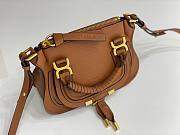 Chloé Brown Marcie Double Carry Leather Shoulder Bag Size 21 x 16 x 8 cm - 6