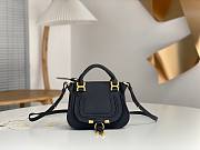 Chloé Black Marcie Double Carry Leather Shoulder Bag Size 21 x 16 x 8 cm - 1