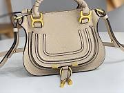 Chloé Beige Marcie Double Carry Leather Shoulder Bag Size 21 x 16 x 8 cm - 4