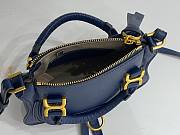 Chloé Blue Marcie Double Carry Leather Shoulder Bag Size 21 x 16 x 8 cm - 5