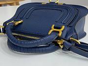Chloé Blue Marcie Double Carry Leather Shoulder Bag Size 21 x 16 x 8 cm - 2