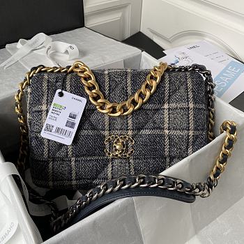 Chanel Denim 19 Flap Bag AS1160 Bag Size 30 cm
