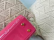 Lady Dior Mini Bag Rose Patent Gold Hardware Size 17 x 15 x 7 cm - 5