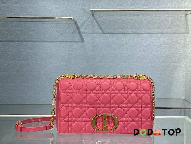 Dior Caro Bag Soft Cannage Calfskin Rose Size 28 x 17 x 9 cm - 1