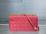 Dior Caro Bag Soft Cannage Calfskin Rose Size 28 x 17 x 9 cm - 6