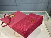 Dior Caro Bag Soft Cannage Calfskin Rose Size 28 x 17 x 9 cm - 4