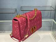 Dior Caro Bag Soft Cannage Calfskin Rose Size 28 x 17 x 9 cm - 3