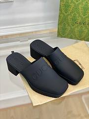 Gucci Leather Slipper Heel Height 5.5 cm (5 color) - 3