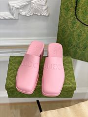 Gucci Leather Slipper Heel Height 5.5 cm (5 color) - 5