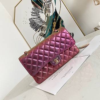 Chanel Flap Mirage Lambskin Shoulder Bag AS1112 Purple Size 25.5 x 15.5 x 6.5 cm