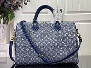 Louis Vuitton LV Speedy 30 Handbag Blue Size 30 x 21 x 17 cm - 4