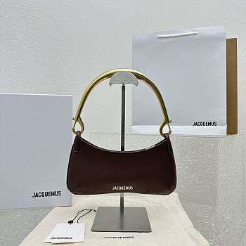 Jacquemus Le Bisou Mousqueton Top Brown Bag Size 26 x 15 x 2 cm
