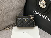 Chanel Lambskin Quilted Football Lipstick Pack Black Size 17 cm - 1