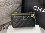 Chanel Lambskin Quilted Football Lipstick Pack Black Size 17 cm - 4