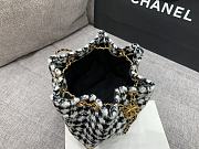 Chanel Wool Bucket Shoulder Handbag Size 20 × 18 × 13 cm - 2