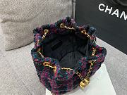 Chanel Wool Bucket Shoulder Handbag Pink Size 20 × 18 × 13 cm - 6