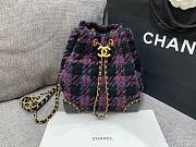 Chanel Wool Bucket Shoulder Handbag Pink Size 20 × 18 × 13 cm - 5