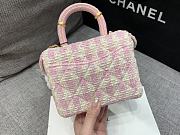 Chanel Handle Cosmetic Bag Pink Size 12.5 x 15 x 8 cm - 5