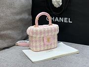 Chanel Handle Cosmetic Bag Pink Size 12.5 x 15 x 8 cm - 3