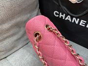 Chanel Flap Bag Caviar Pink Gold Hardware Size 23 cm - 4