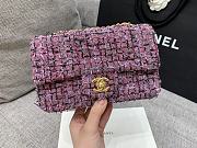 Chanel Tweed Flap Bag Pink Size 20 cm - 6