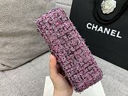 Chanel Tweed Flap Bag Pink Size 20 cm - 4