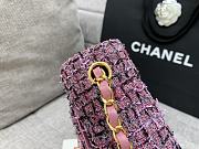 Chanel Tweed Flap Bag Pink Size 20 cm - 2