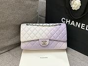 Chanel Lambskin Flap Bag Mix Purple Silver/Gold Hardware Size 25 cm - 1